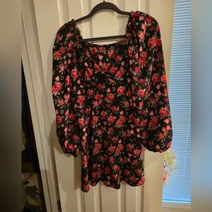 SHEIN long sleeve floral dress, size small